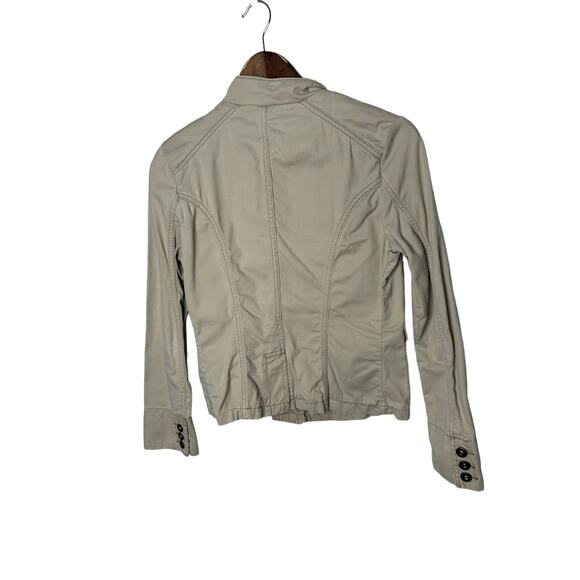 VTG Y2K Mossimo sz medium khaki military style jacket women utility grunge - Picture 3 of 3